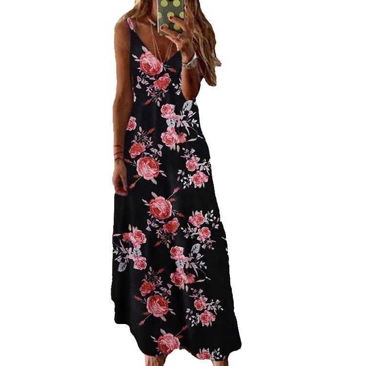 Women's Dress Summer Holiday Printed Halter Dresses