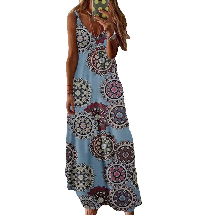 Women's Dress Summer Holiday Printed Halter Dresses