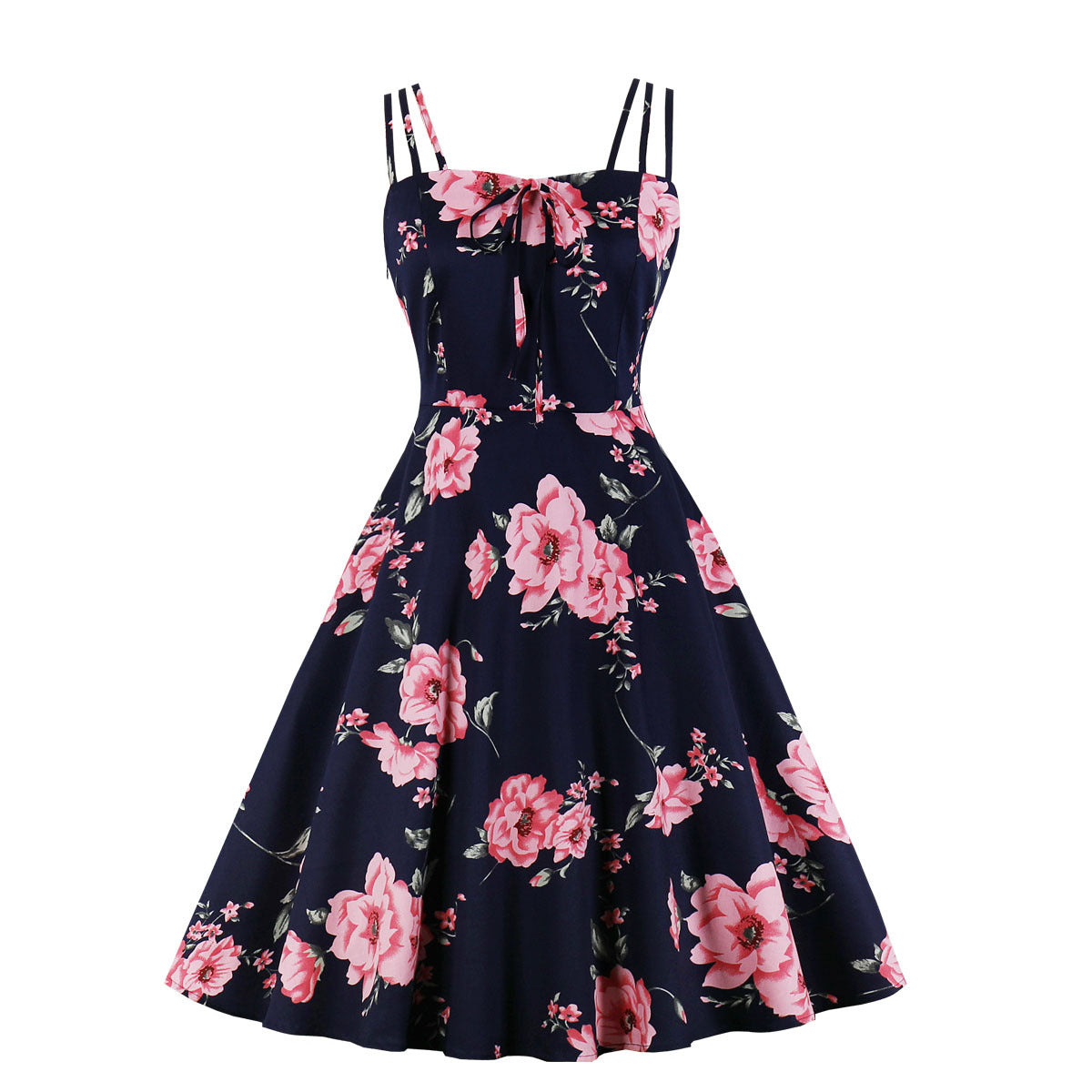 Slouchy Summer Printed Dress Floral Slip Dresses