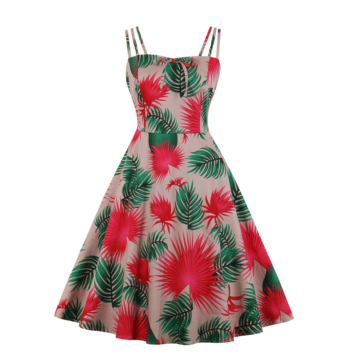 Slouchy Summer Printed Dress Floral Slip Dresses