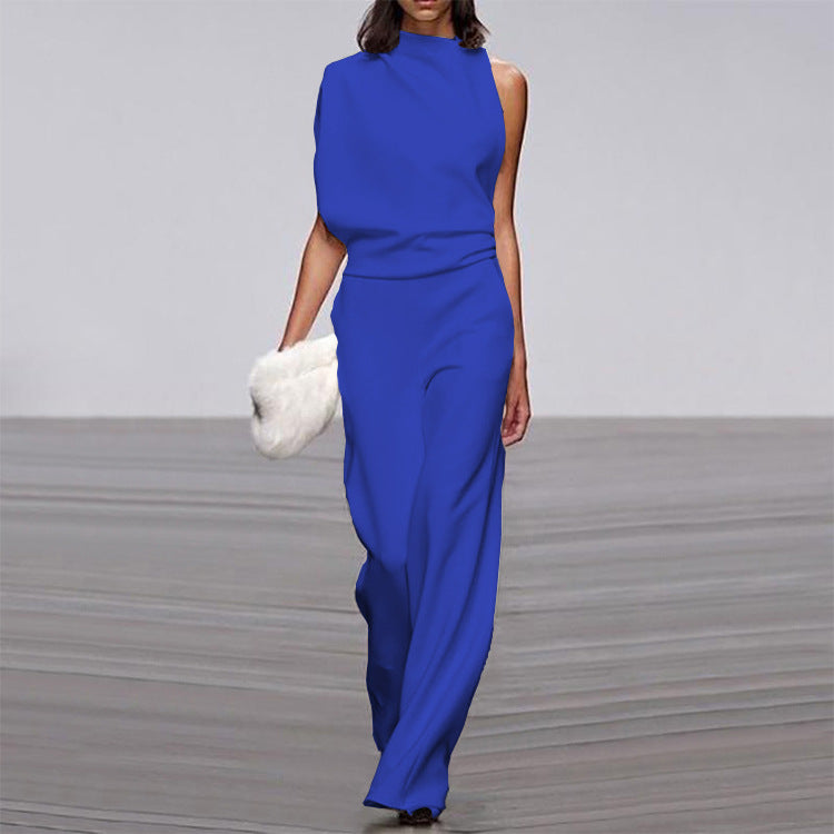 Women's Solid Color Pile Collar Dress Trousers Pants
