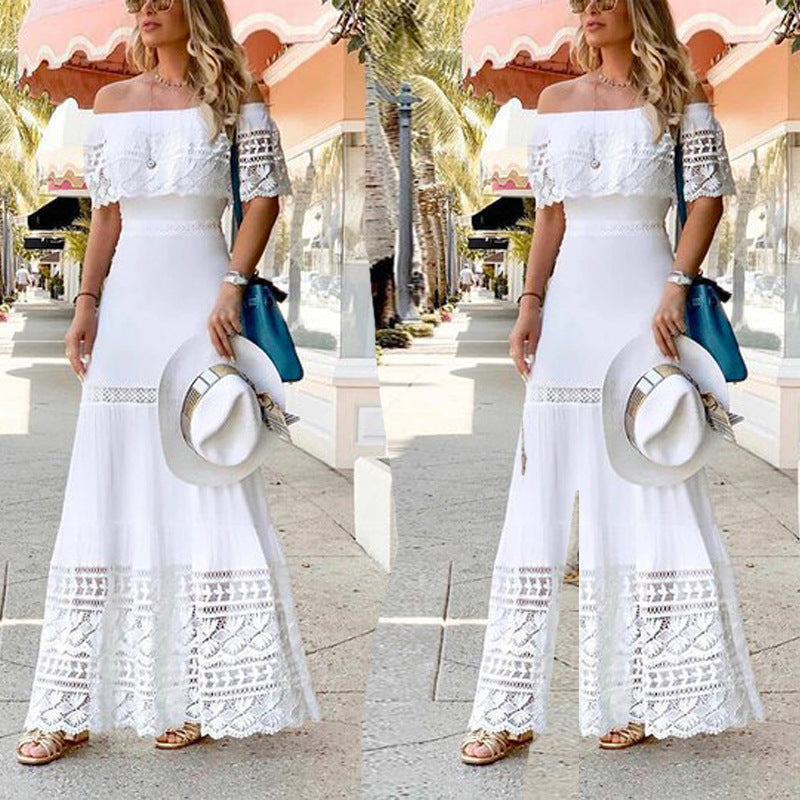 Beautiful Comfortable Fashion Stitching Lace Dress Dresses