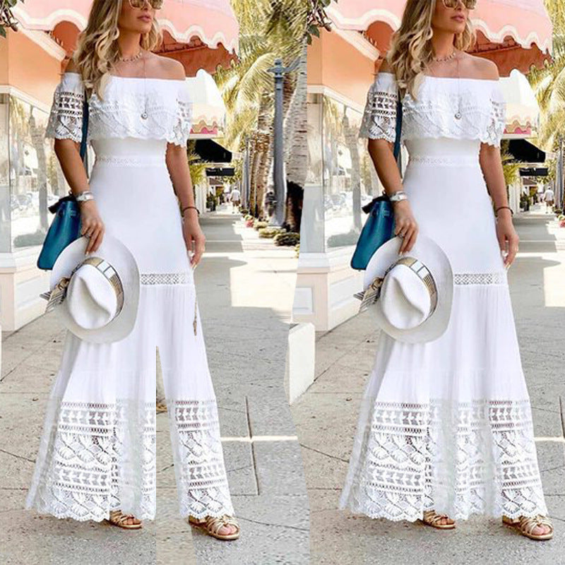 Beautiful Comfortable Fashion Stitching Lace Dress Dresses