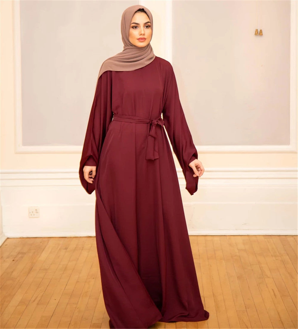 Style Turkey Solid Color Robe Dress Extra Large Dresses