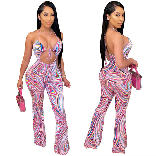 Women's Source Sexy Lace Up Printed Pants