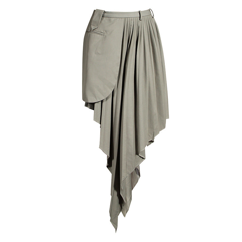 Women's Two-piece Asymmetric Design Sense Fried Street Suits