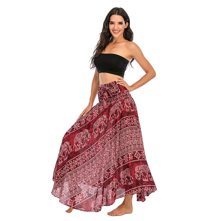 Casual Thai Dress Beach Vacation Two-way Skirts