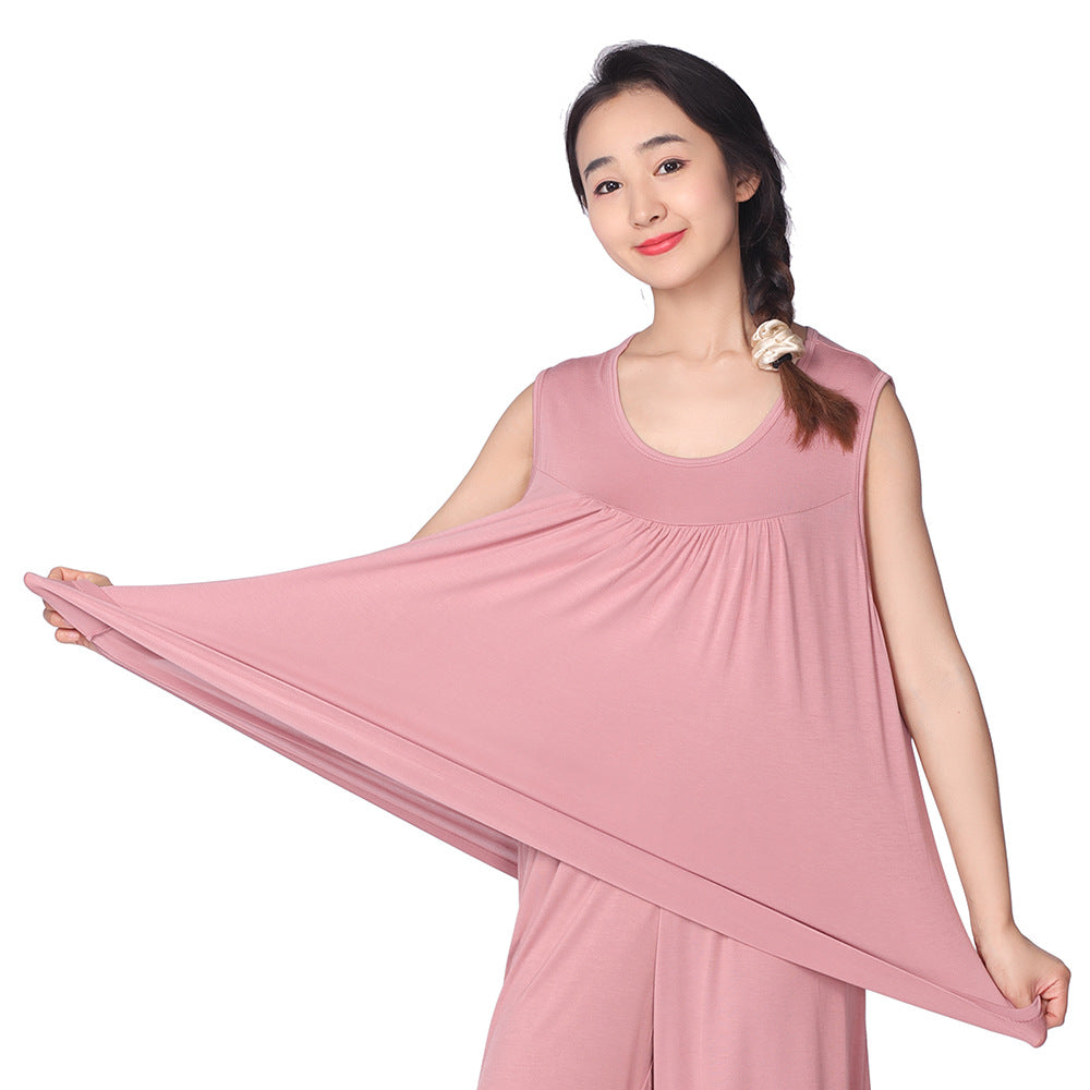 Women's Casual Loose Stretch Cotton Pajamas Home Tops