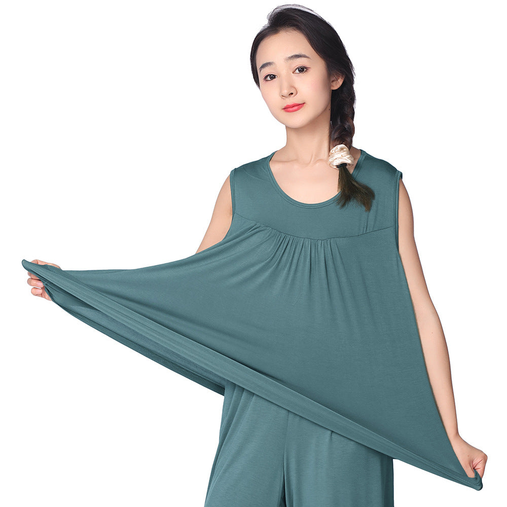 Women's Casual Loose Stretch Cotton Pajamas Home Tops