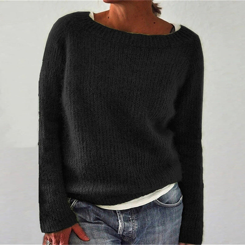 Women's Solid Color Static Basic Style Sweater