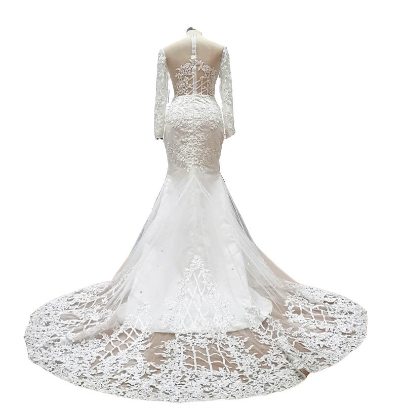 Classy Dress Sexy Deep Fishtail Lace Wedding Dresses