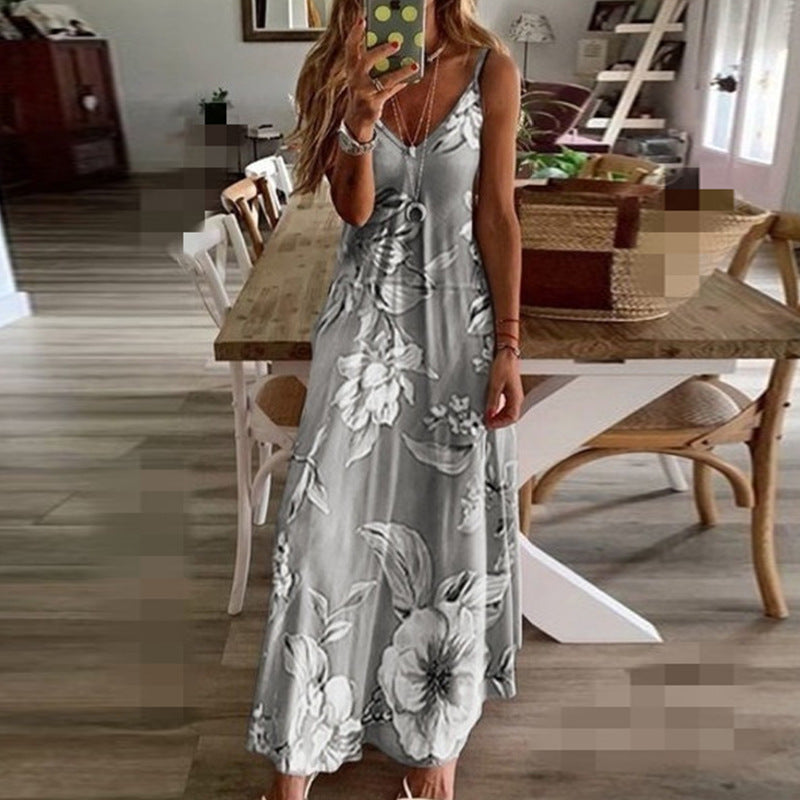 Women's Dress Summer Holiday Printed Halter Dresses