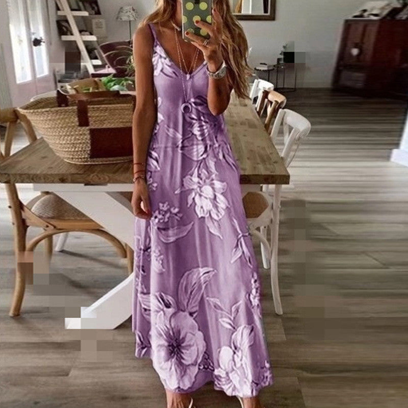 Women's Dress Summer Holiday Printed Halter Dresses