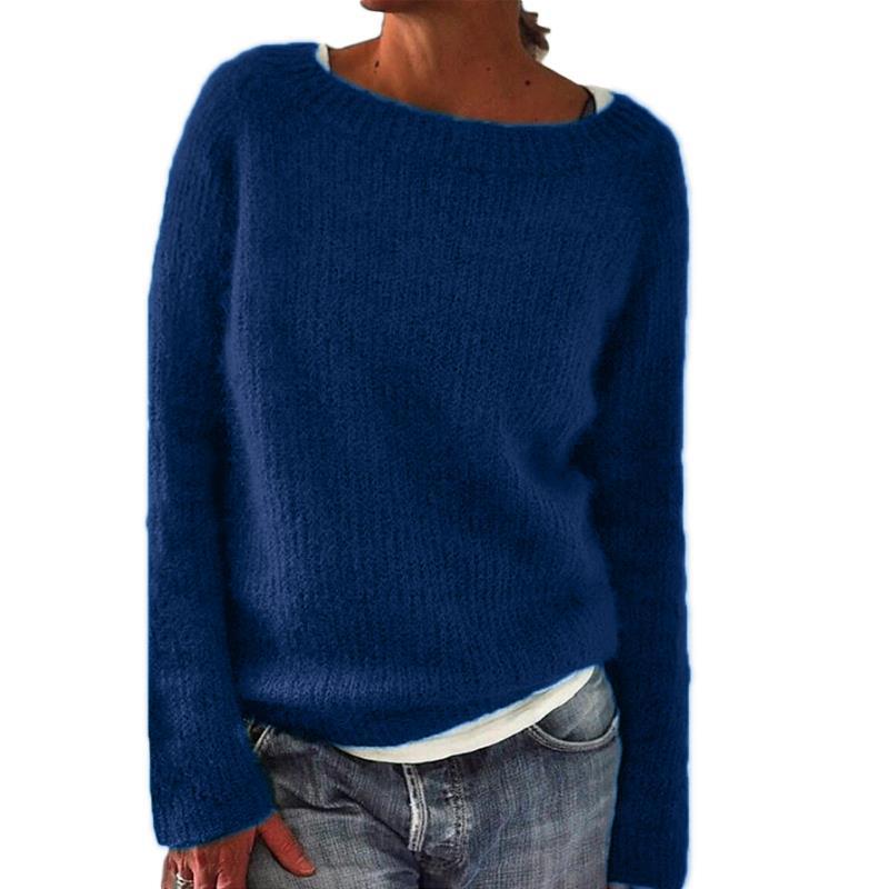 Women's Solid Color Static Basic Style Sweater
