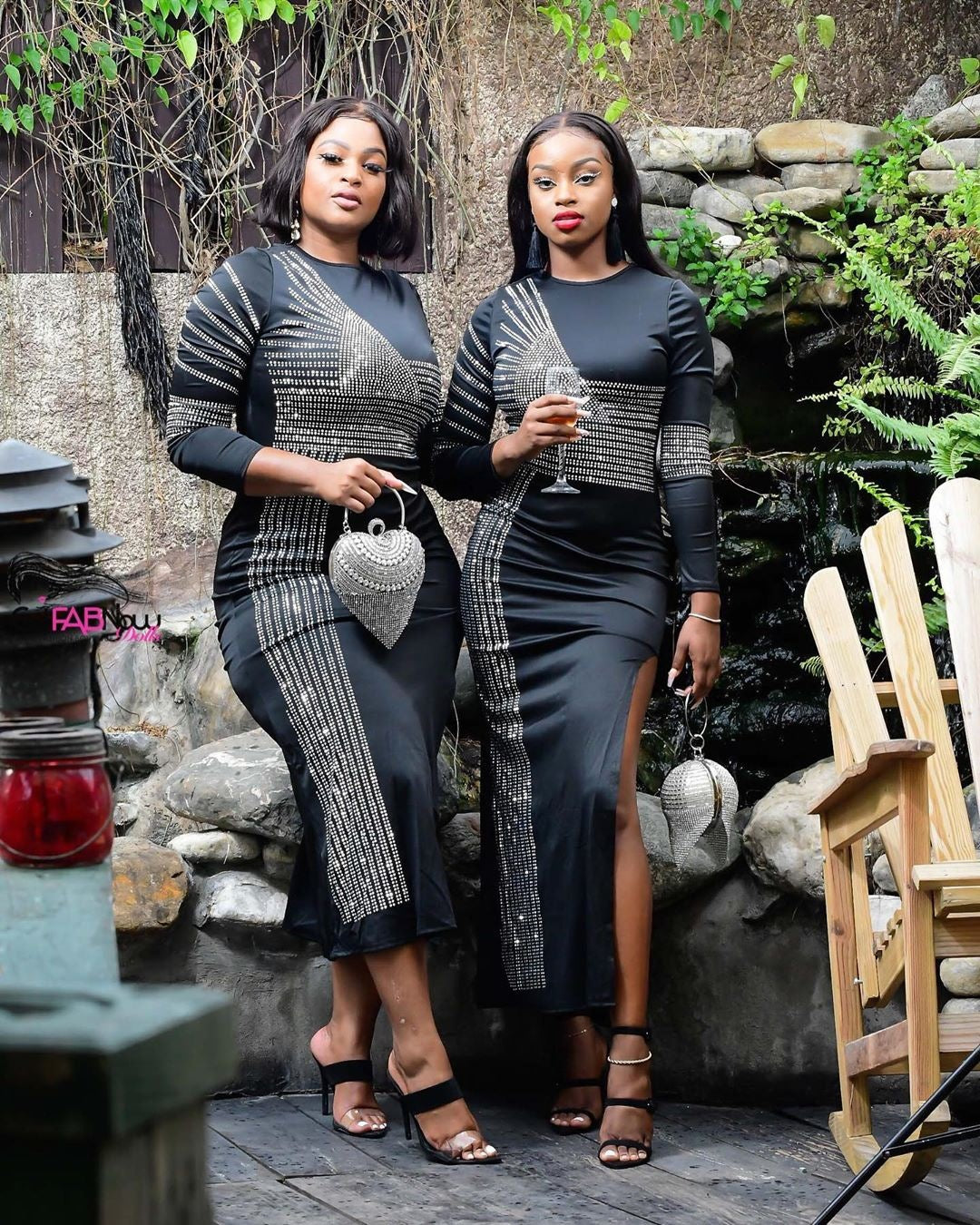 Crew Neck Split Long Sleeve Dress Dresses