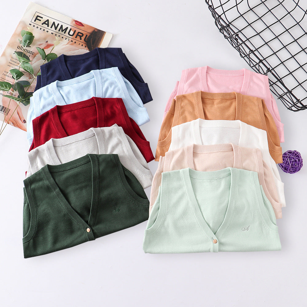 Master Ji Tea Love College Style Vests