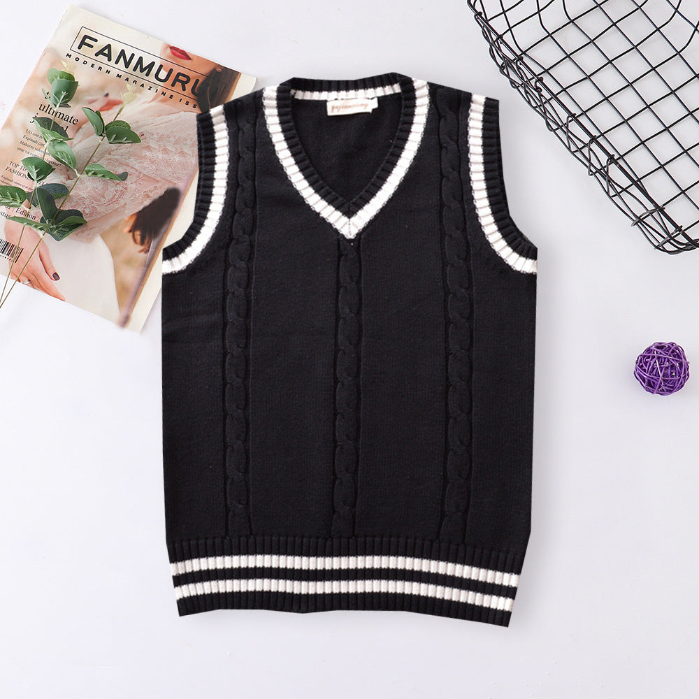 Women's & Men's College British Style Twist Color School Sweater