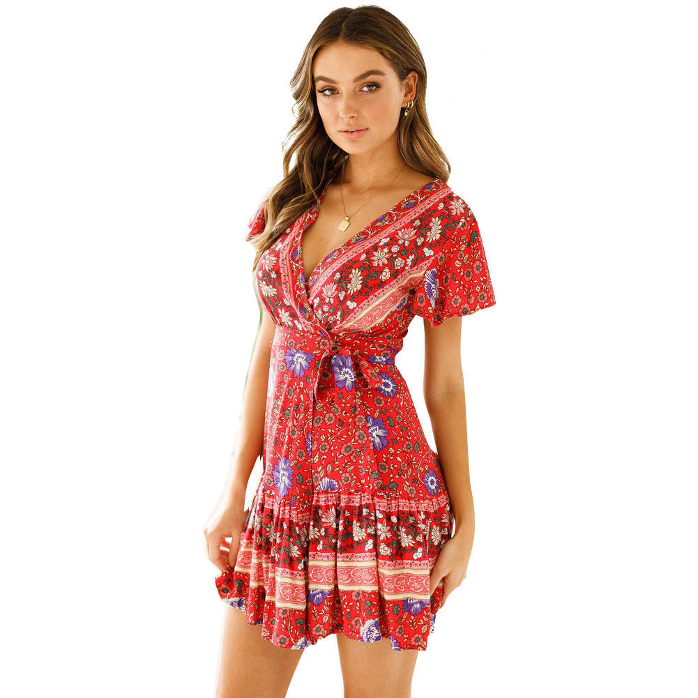 Beautiful Women's Summer Sexy Bohemian Printed Dress