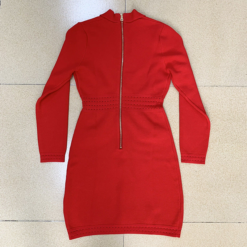 Deep V Elegant Lion Button Lapel Knitted Suits