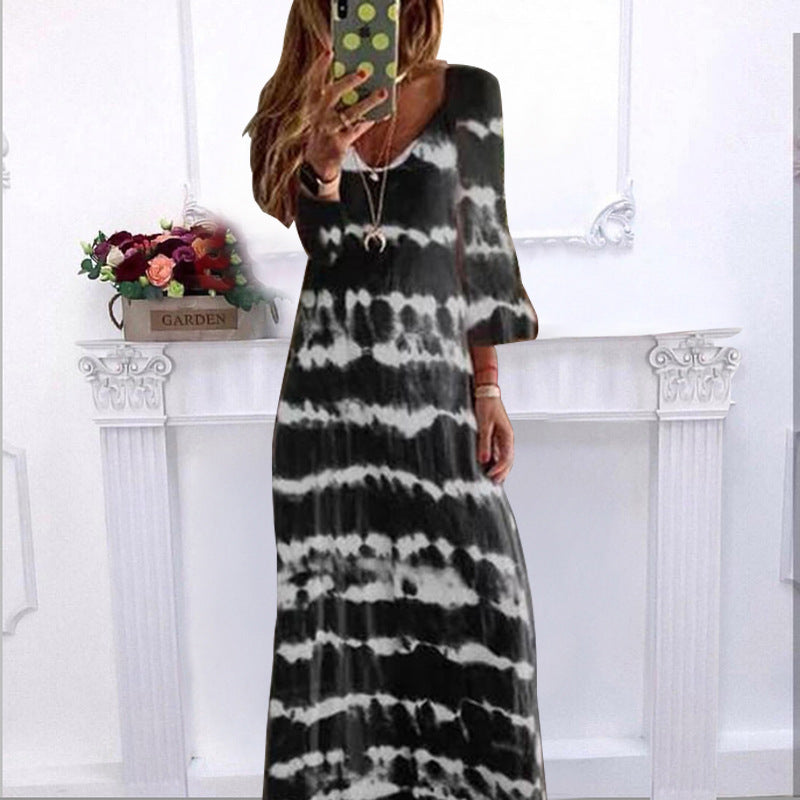 Women's Summer Loose Printed Long For Dress