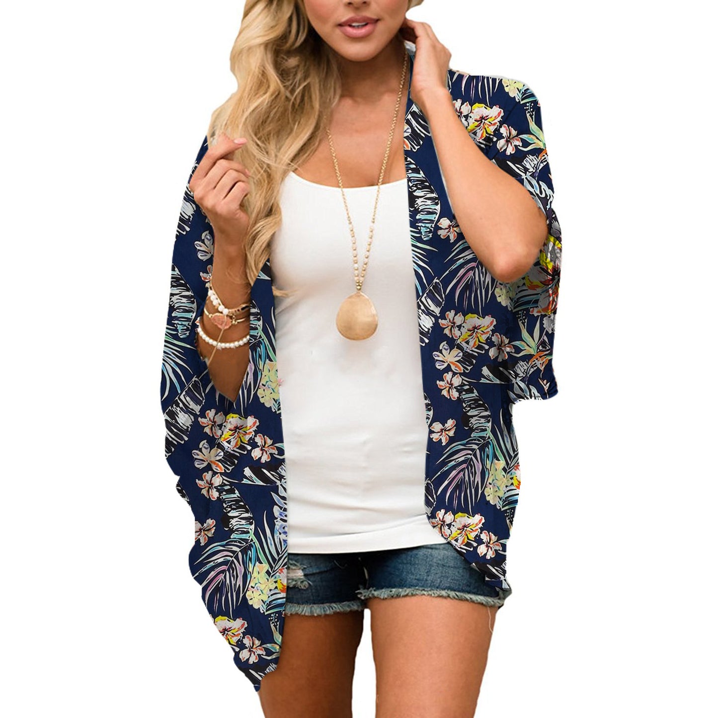 Chiffon Beach Dress Digital Printing Sun Blouses