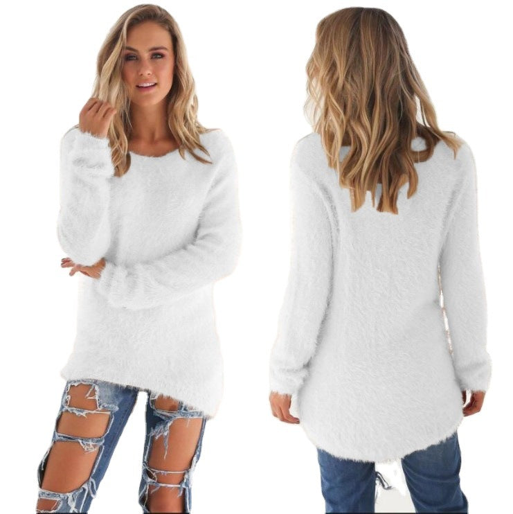 Women's Fashion Solid Color Long Sleeve Sweater