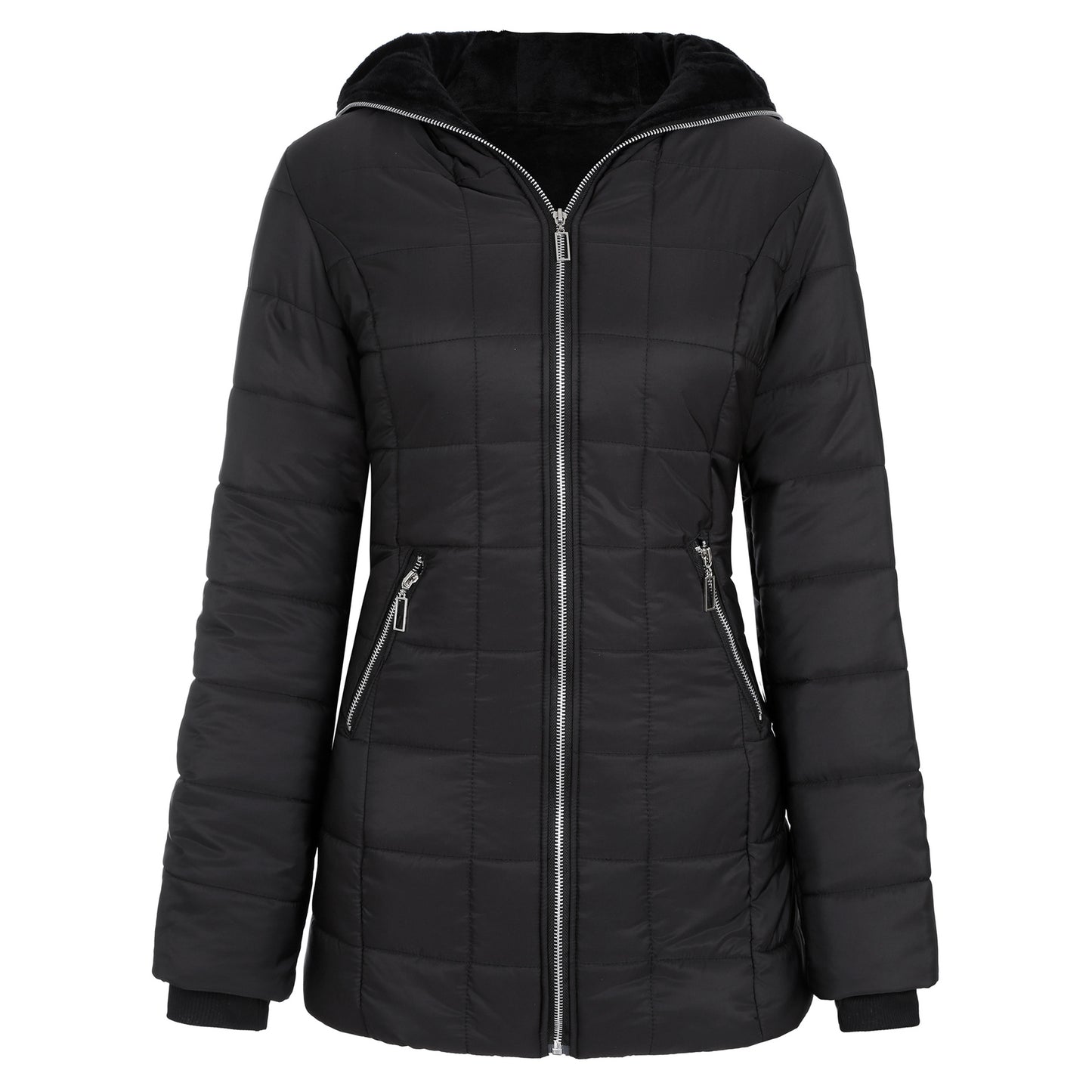 Ladies Hooded Long Sleeve Warm With Coats