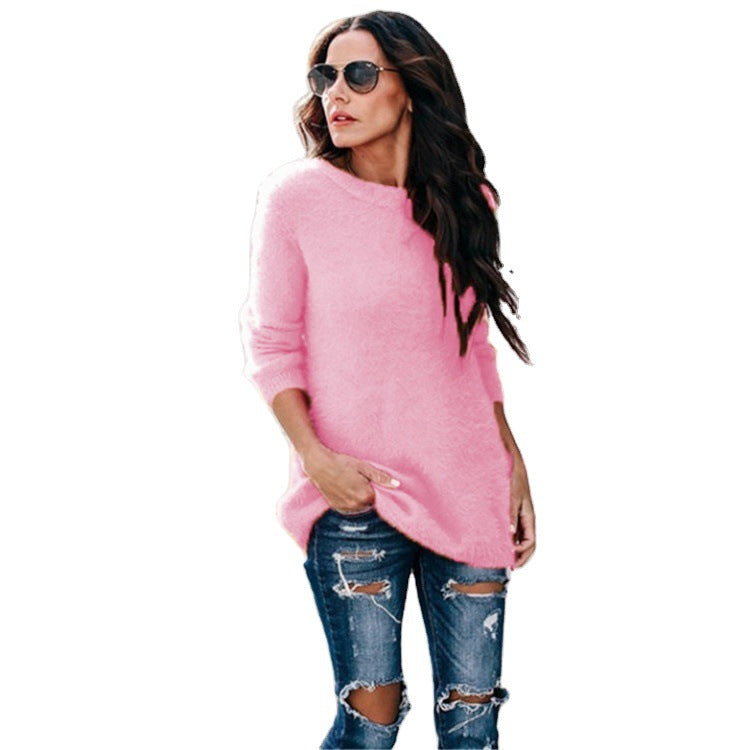 Stylish Innovative Women's Autumn Splicing Pullover Sweater