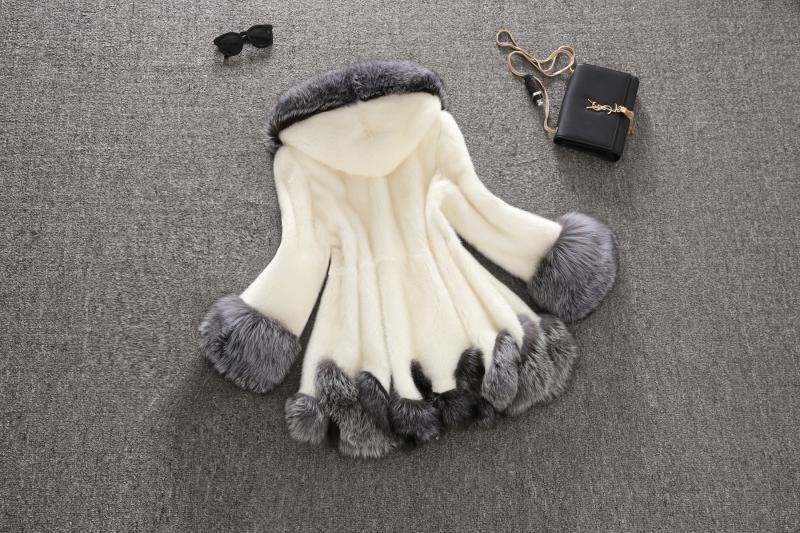 Women's Imitation Fur Overcoat Mid-length Mink Fox Coats
