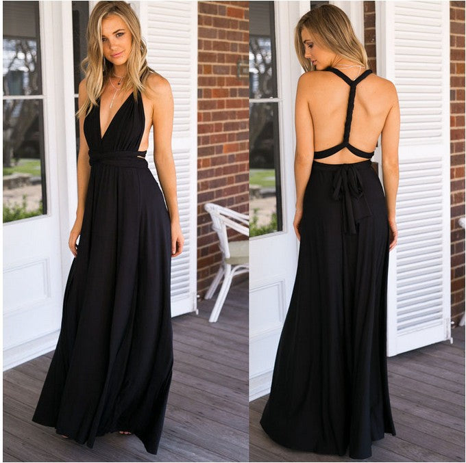 Cross Backless Sexy Bandage One-piece Dress Dresses