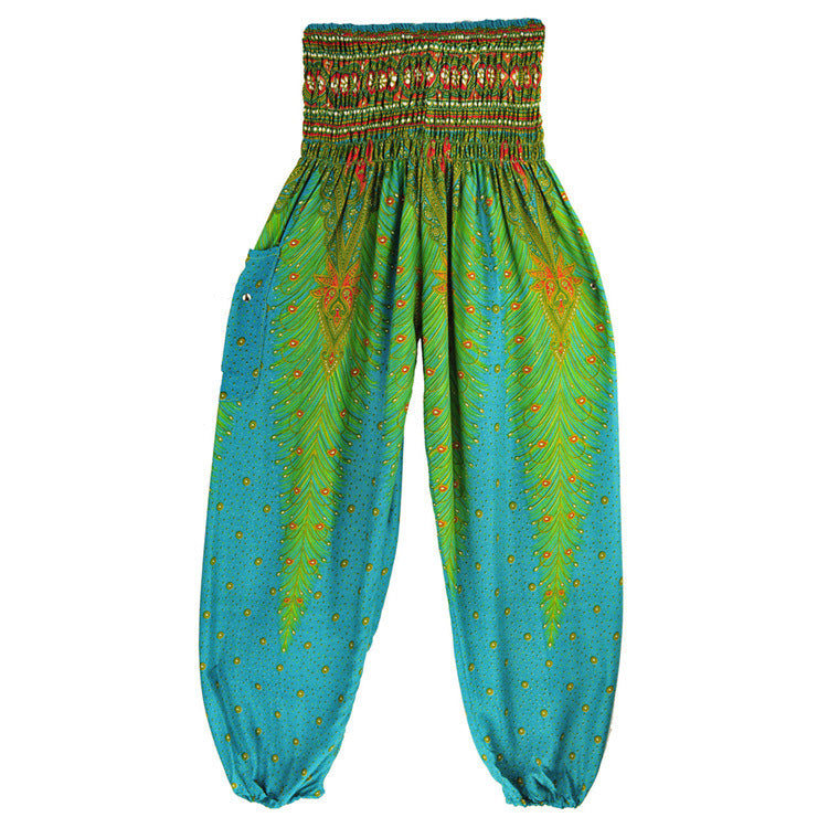 Women's Bohemian Thai Bloomers Yoga Sports Summer Pants