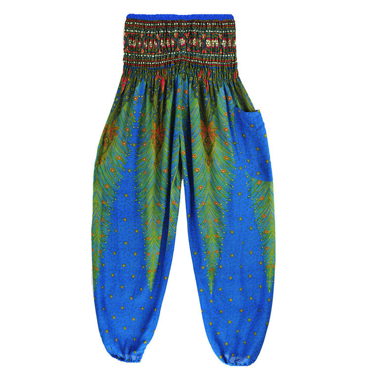 Women's Bohemian Thai Bloomers Yoga Sports Summer Pants
