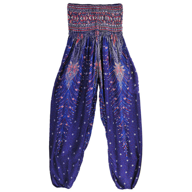 Women's Bohemian Thai Bloomers Yoga Sports Summer Pants