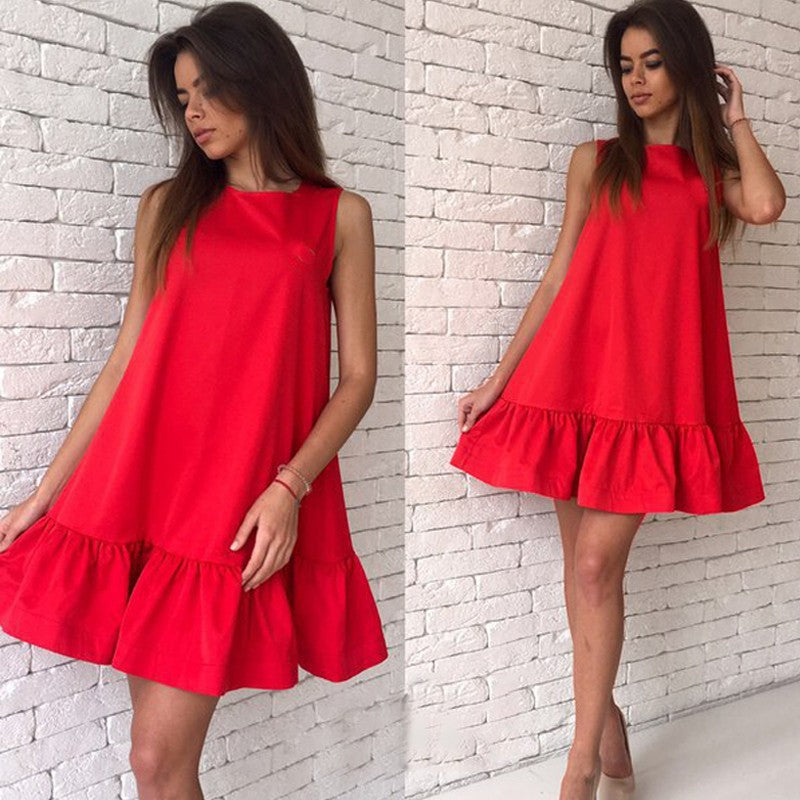 Summer Sleeveless Plaid Dress Mini For Dresses