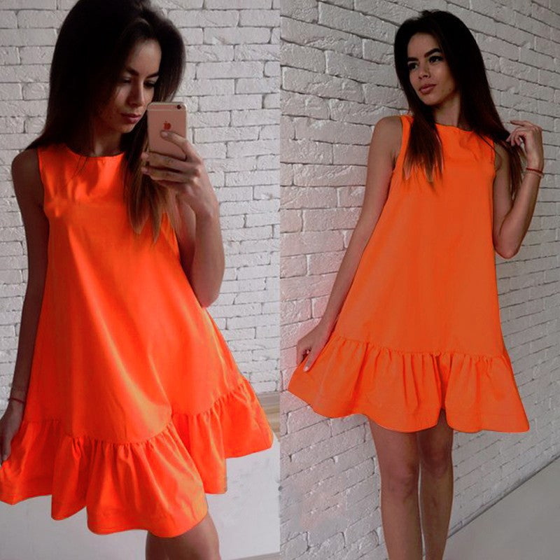 Summer Sleeveless Plaid Dress Mini For Dresses