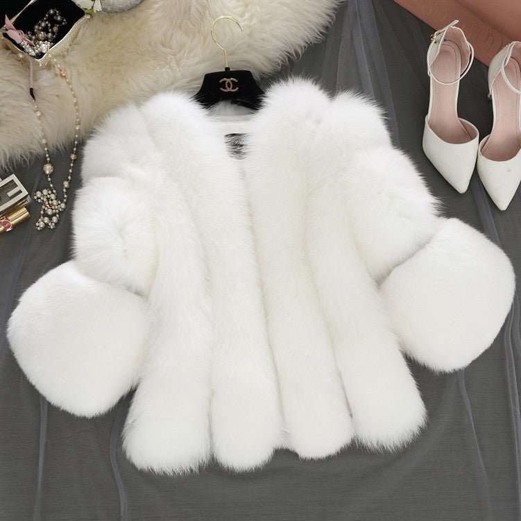 Women's Fur Imitation Patchwork Fox Artificial Coats