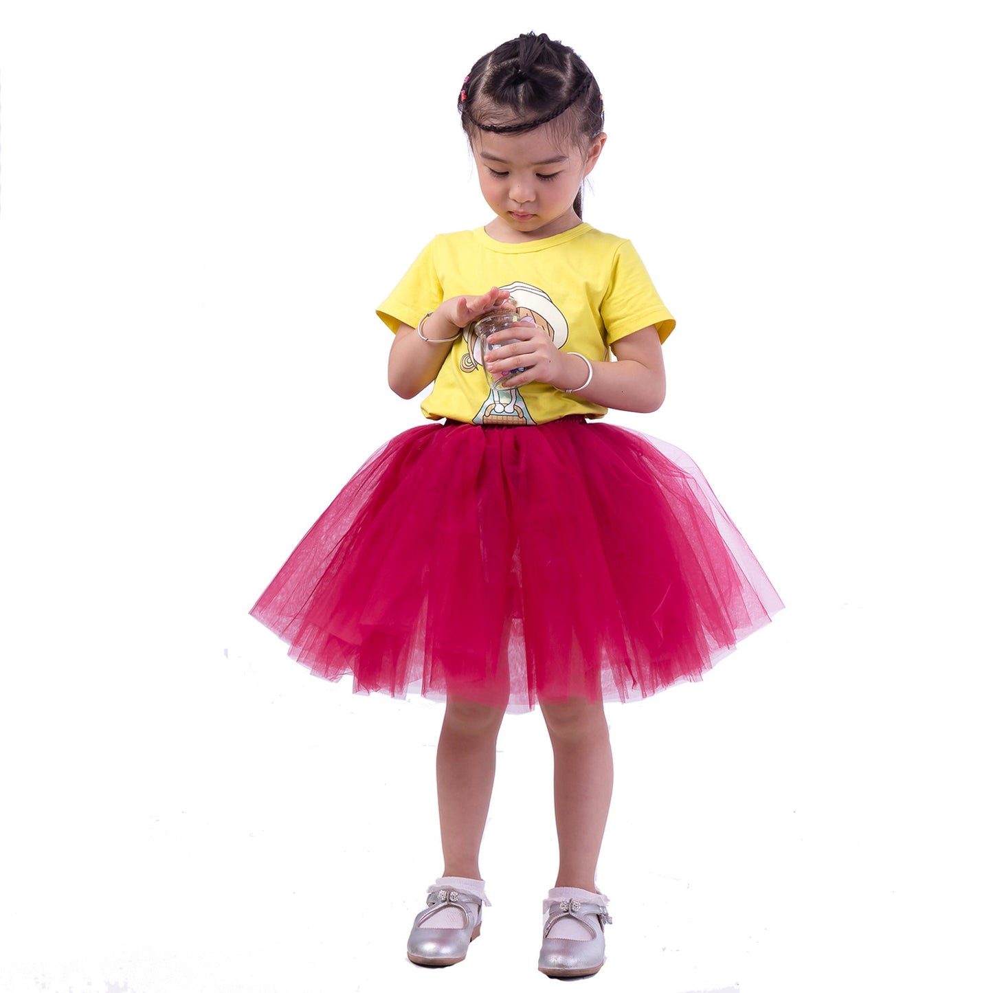Women's & Children's & Tulle Pettiskirt Flower Dress Skirts