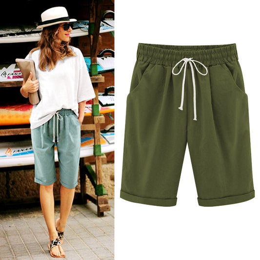 Women's Thin Outer Wear Middle Large Fat Pants