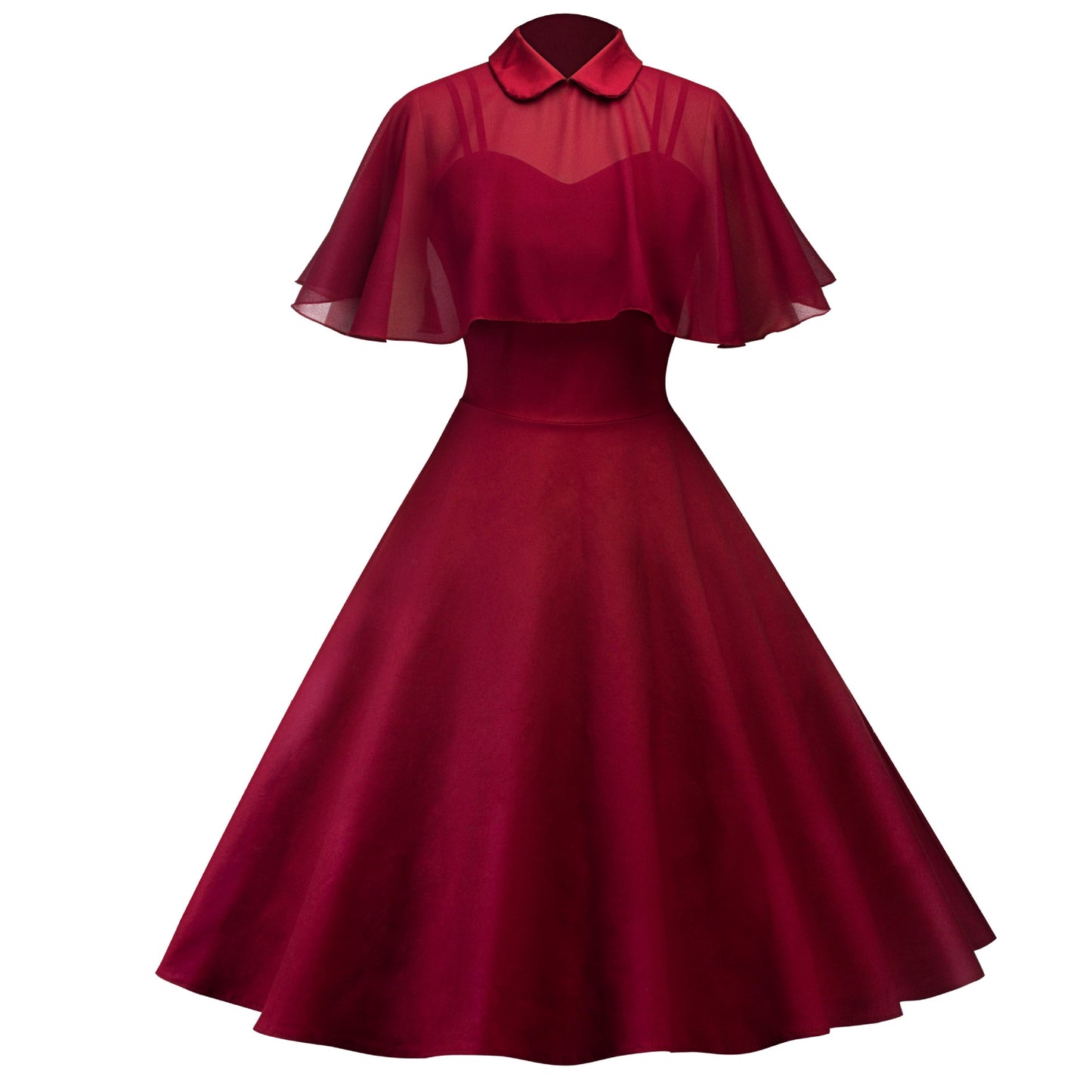 Two-piece With Shawl Doll Collar Black Dresses