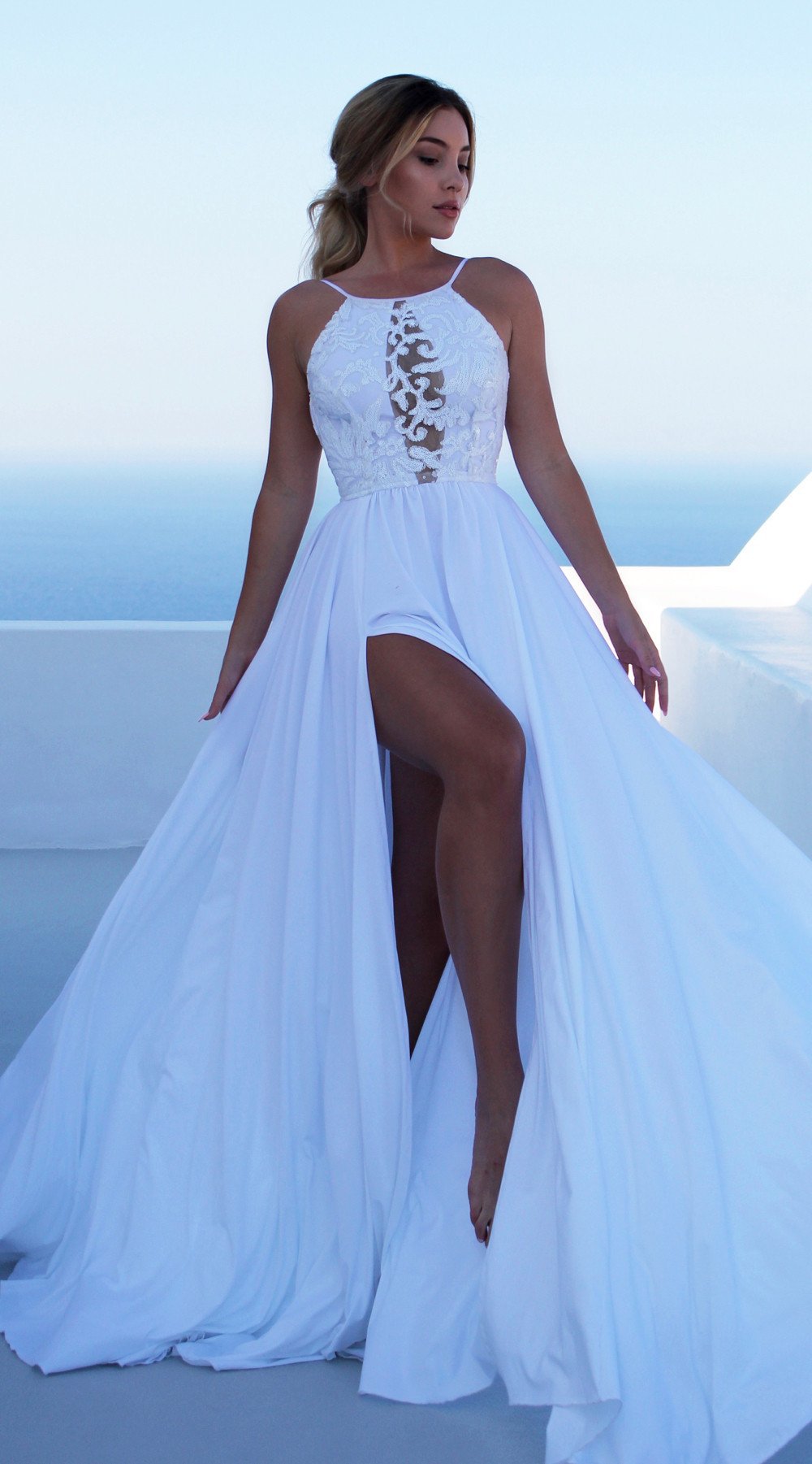 Innovative Cool Sleeveless Camisole Gown Long Dress