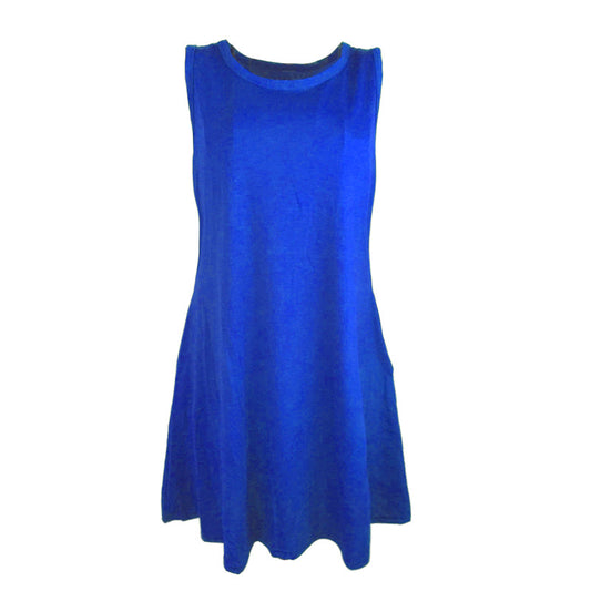 Women's Comfortable Russian Sleeveless Pocket Dress Dresses