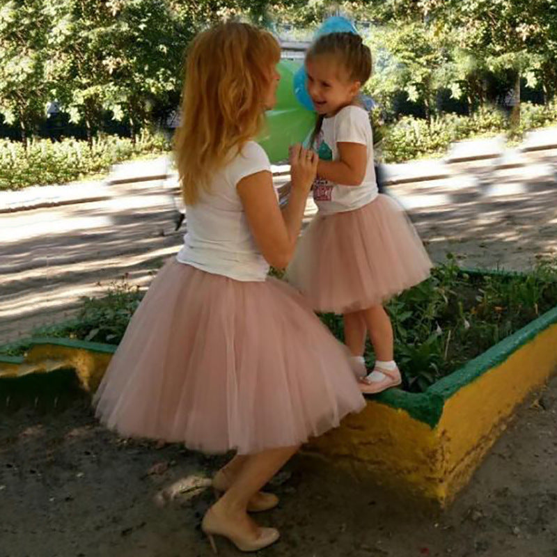 Women's & Children's & Tulle Pettiskirt Flower Dress Skirts