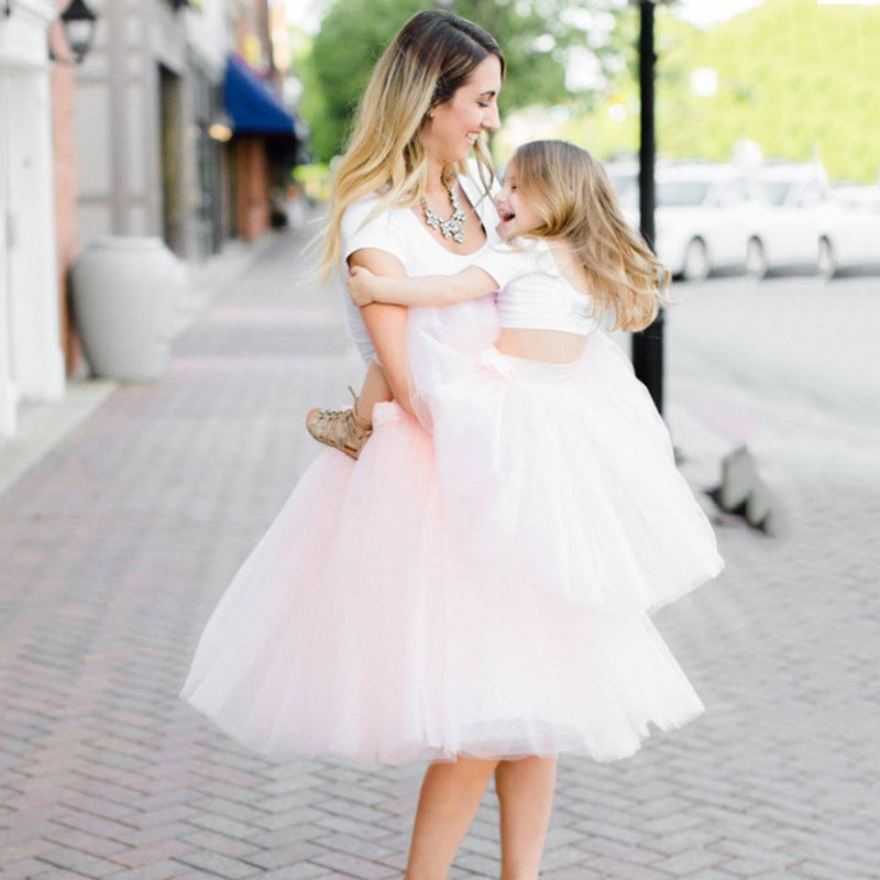 Women's & Children's & Tulle Pettiskirt Flower Dress Skirts