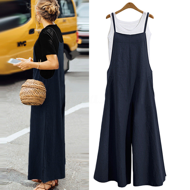Women's Fashion Elegant Loose One-piece Casual Pants