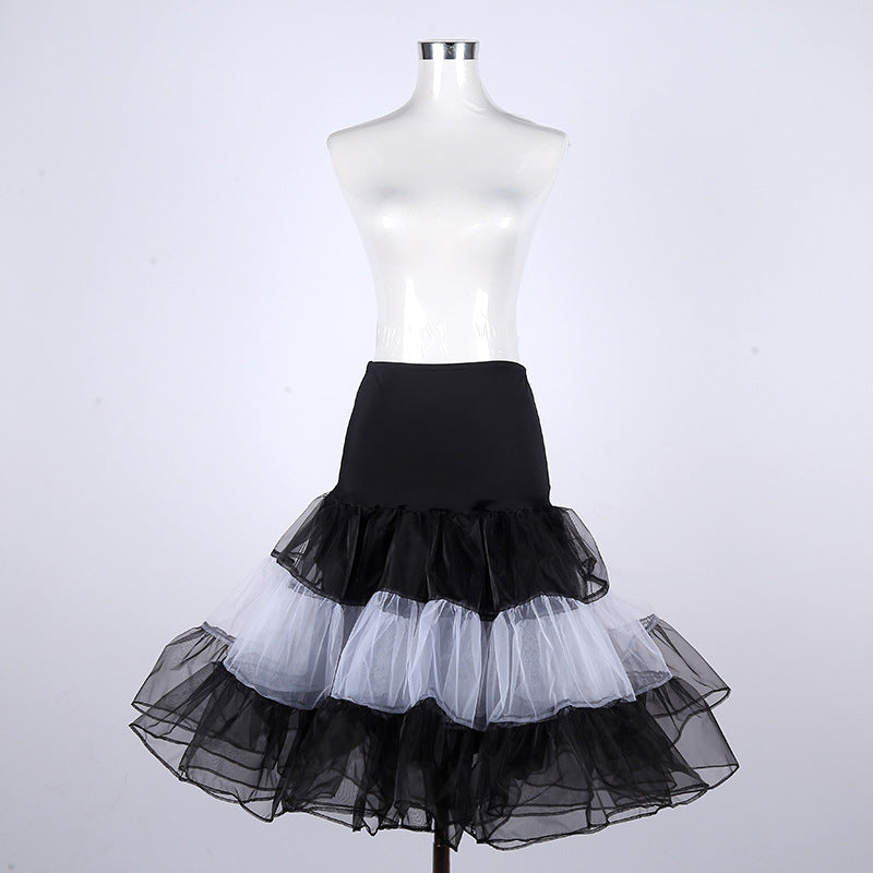 Retro Boneless Plinth Tulle Violent Color Skirts