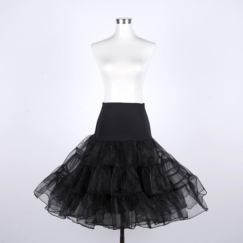 Retro Boneless Plinth Tulle Violent Color Skirts