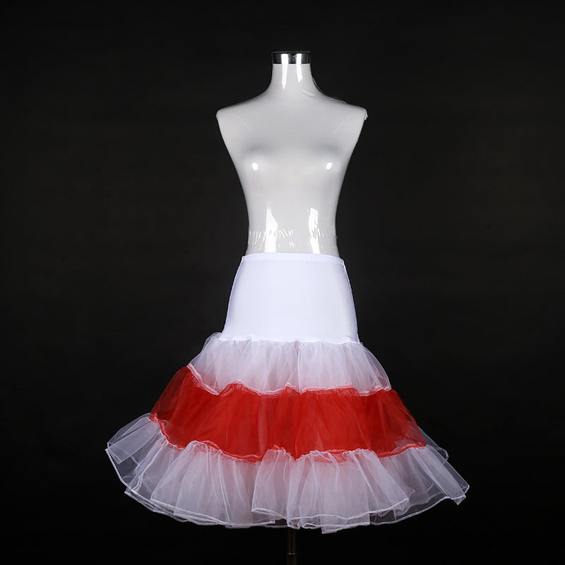 Retro Boneless Plinth Tulle Violent Color Skirts