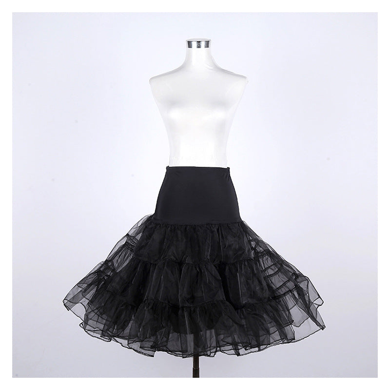 Retro Boneless Plinth Tulle Violent Color Skirts