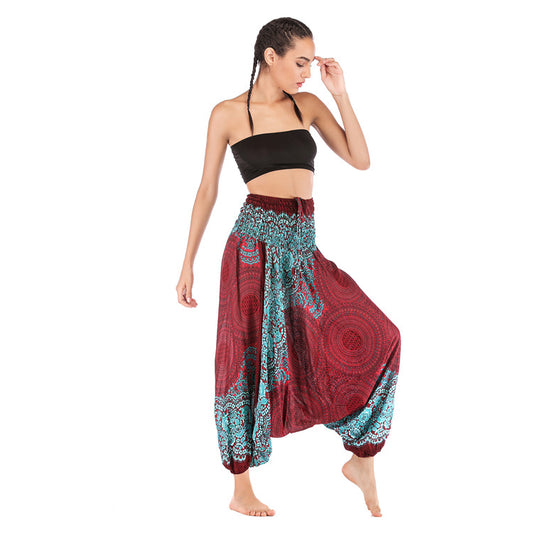 Rayon Casual Yoga Clothes Bohemian Saggy Pants