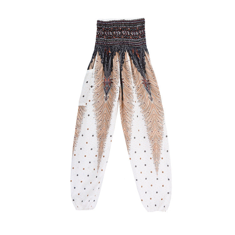 Women's Bohemian Thai Bloomers Yoga Sports Summer Pants